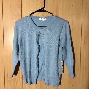 Yemak light blue cropped cardigan sweater - NWT